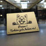 Harapós kutya tábla Akita inu