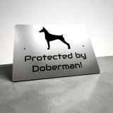 Vigyázz, kutya tábla Dobermann
