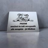 Tábla Vigyázz a kutya Buldog