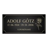 Síremlék tábla rózsa