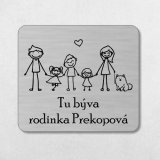 Ajtó névtábla család
