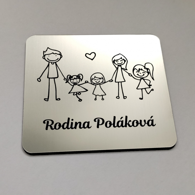 Ajtó névtábla család
