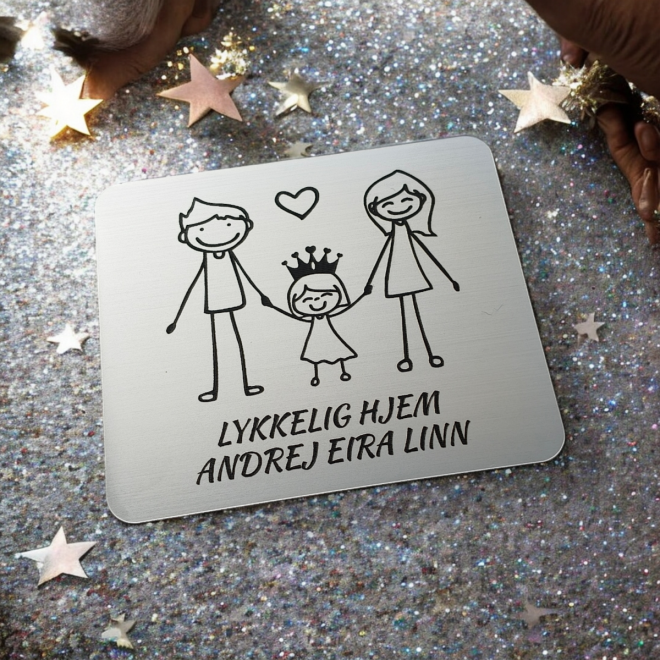 Ajtó névtábla szülők és hercegnő