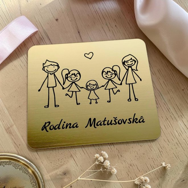 Ajtó névtábla család