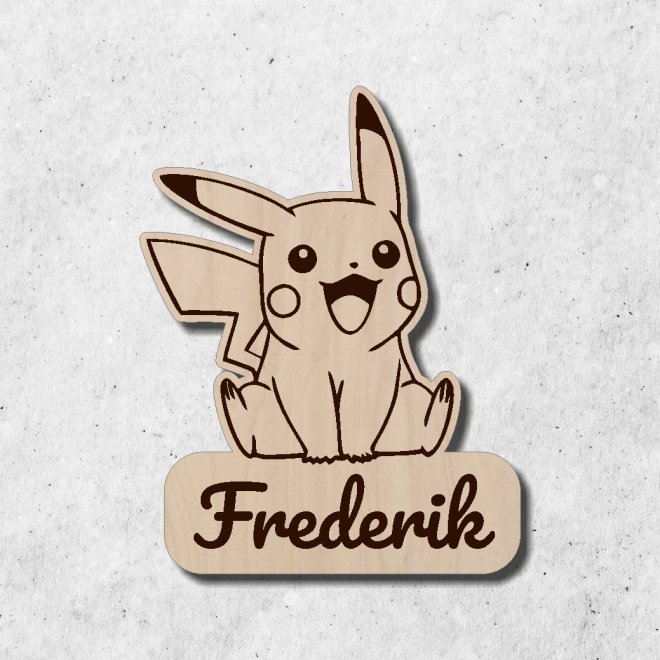 Gyermek névtábla Pikachu