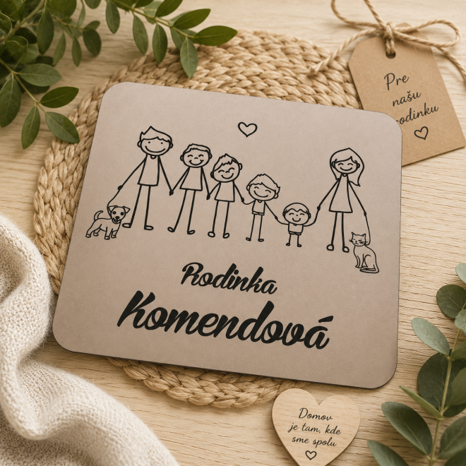 Családi névtábla – személyre szabható figurákkal