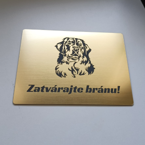 Vigyázz a kutya tábla berni pásztorkutya