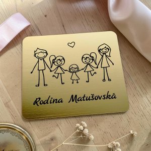 Ajtó névtábla család