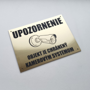 Tábla Figyelem kamerarendszer