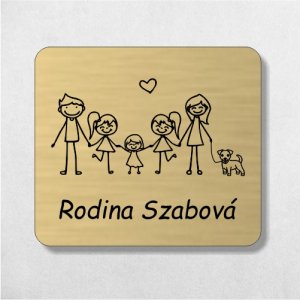 Ajtó névtábla család