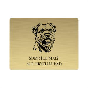 Vigyázz a kutya tábla Border terrier