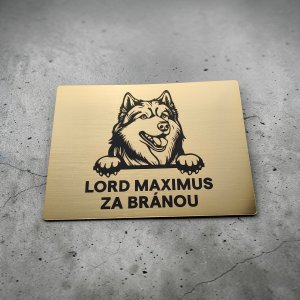 Harapós kutya tábla Alaszkai malamut