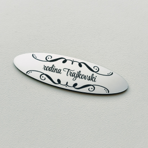 Ajtó névtábla Elipse Ornament