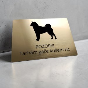 Vigyázz, kutya tábla Shiba Inu