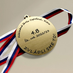 Személyre szabott érem szalaggal V1
