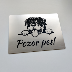 Vigyázz a kutya tábla Rottweiler